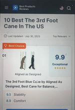 Load image into Gallery viewer, 3rd Foot Cane Best Walking Cane for Balance, Stability, Upright Posture  Best Drop Foot, Rehab &amp; Alignment Cane
