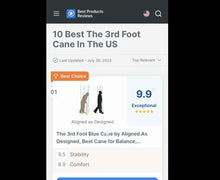 Load and play video in Gallery viewer, 3rd Foot Ultra-Best Cane For Balance, Stability &amp; Upright Posture Best Cane For Men, Women &amp; Seniors Best Drop Foot, Alignment &amp; Rehab Cane
